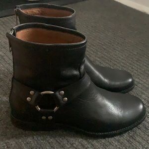 Frye leather moto short boots